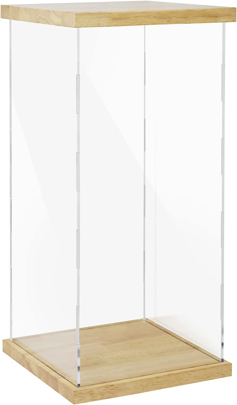 Wooden Base Acrylic Dustproof Display Case