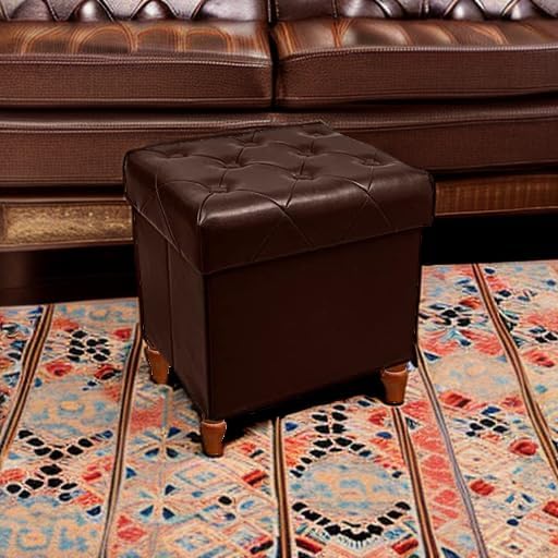 Folding Storage Ottoman Cube