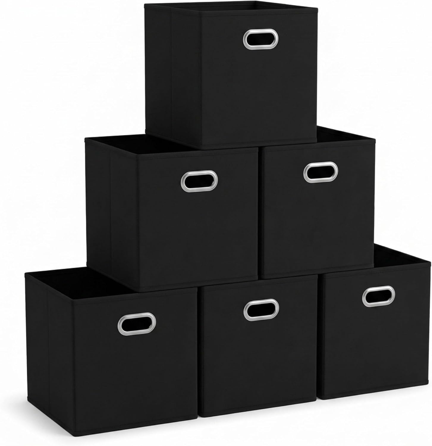 6 Pack Foldable Fabric Bins