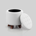 Magshion Legged PU Round Storage Ottoman