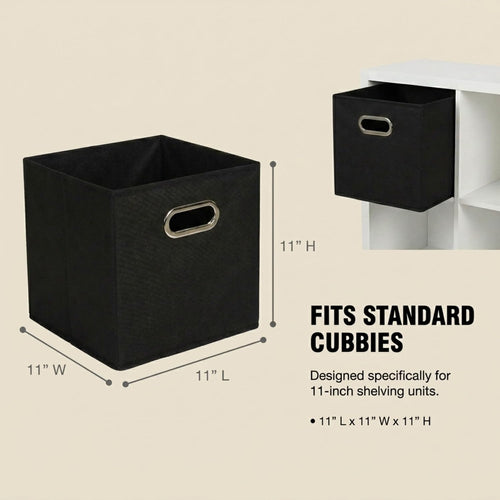6 Pack Foldable Fabric Bins