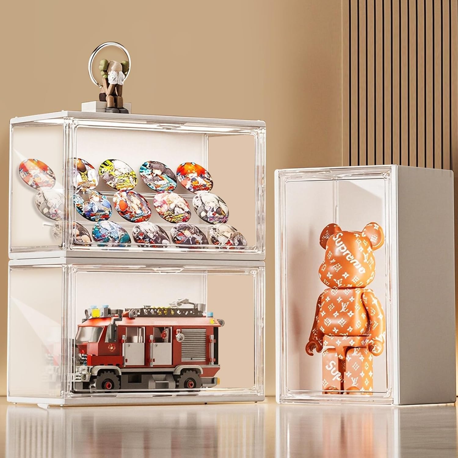 Lighted Acrylic Collectible Display Case 3 Pack