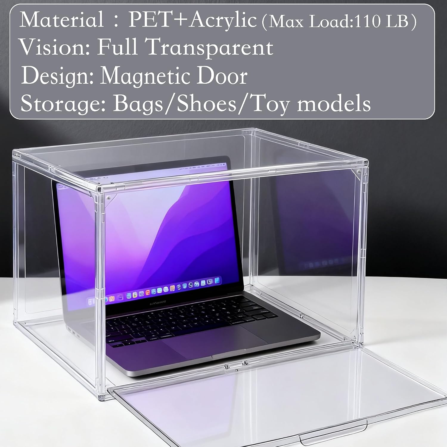 Oversized Magnetic Lid Acrylic Storage Box