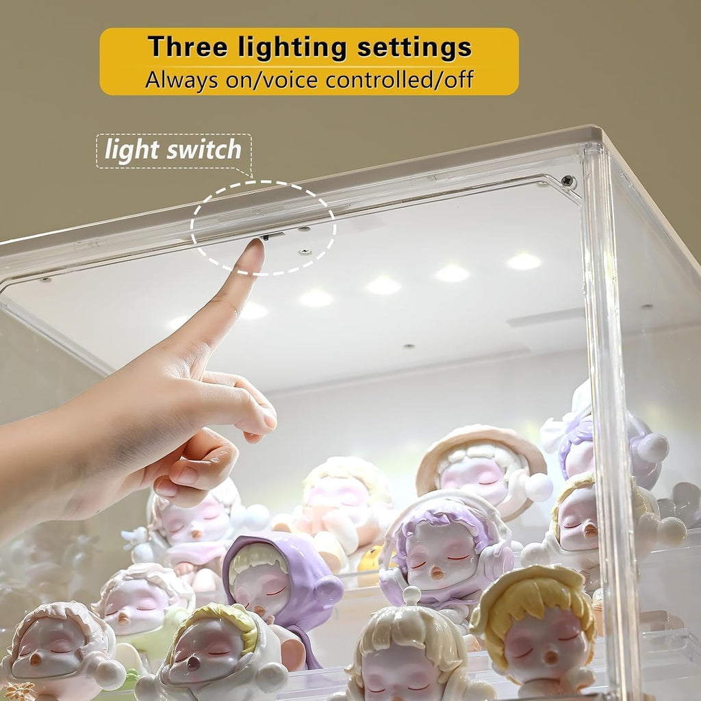 Lighted Acrylic Collectible Display Case 3 Pack