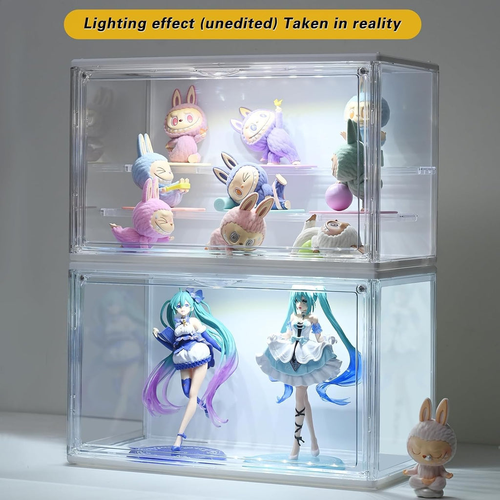 Lighted Acrylic Collectible Display Case 3 Pack