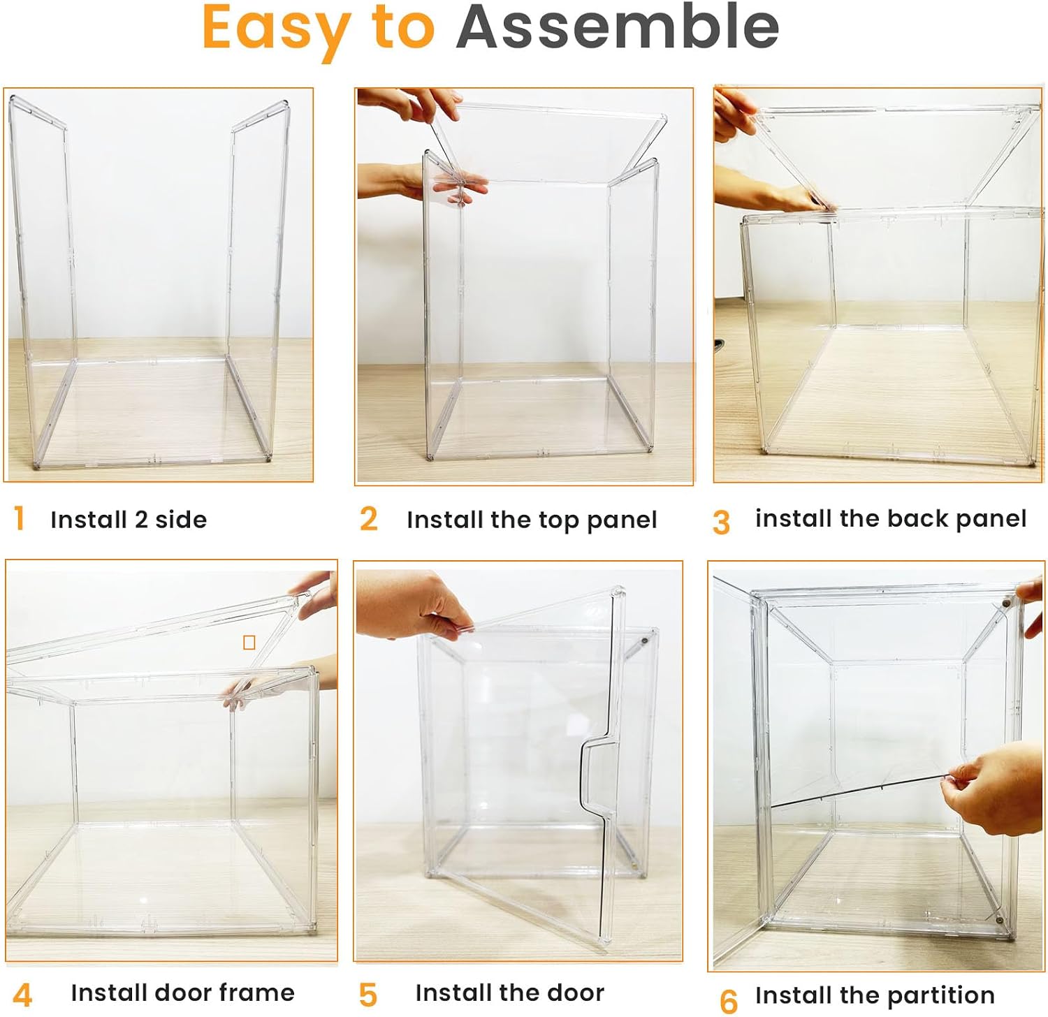 2-Tier Magnetic Door Acrylic Shoe Storage Box