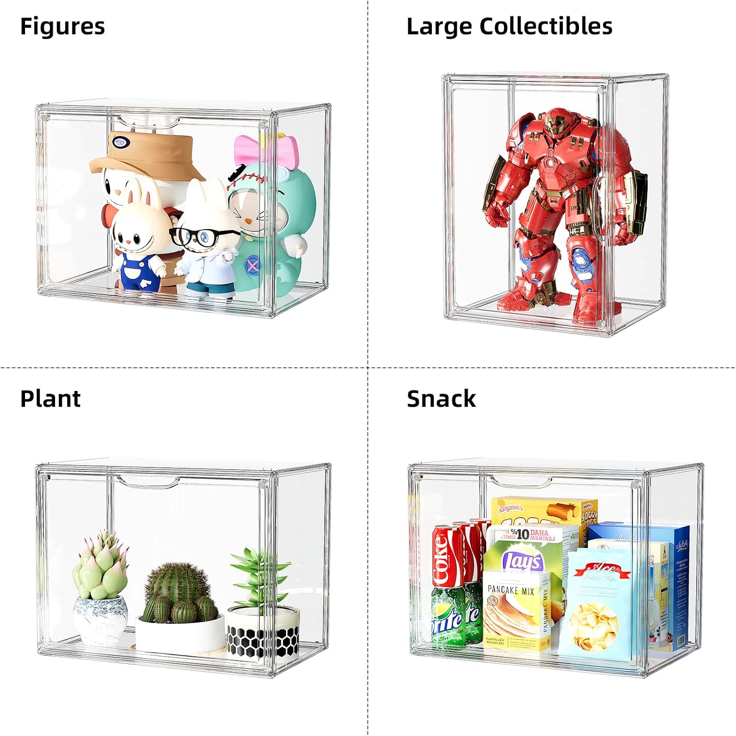Magnetic Lid Stackable Acrylic Storage Box
