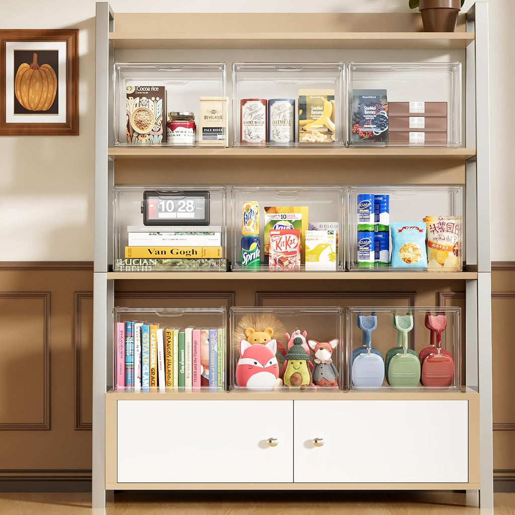Magnetic Lid Stackable Acrylic Storage Box