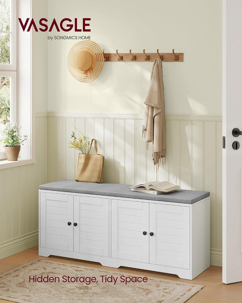 3-Tier Cushioned Shoe Storage Bench