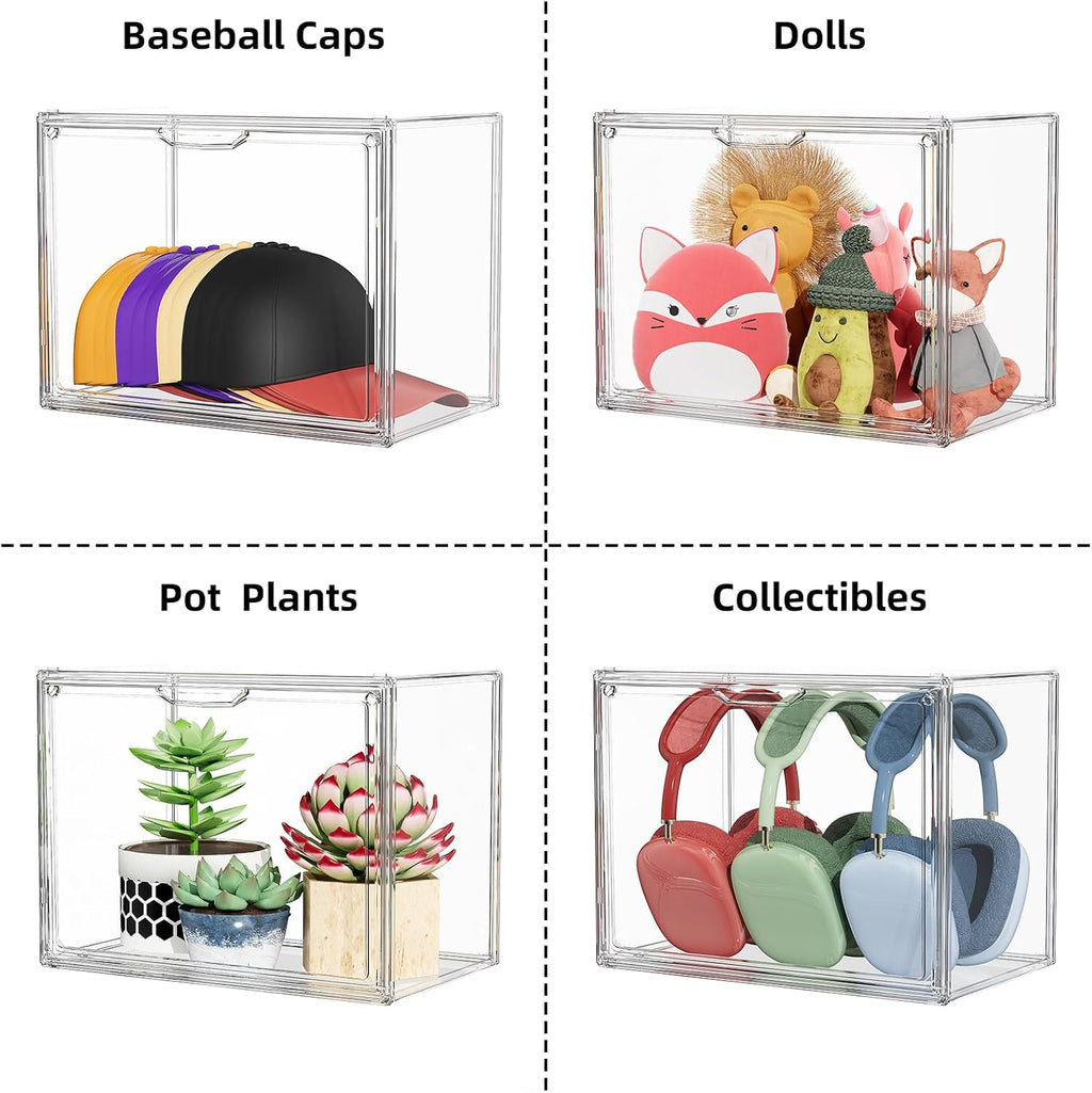 Magnetic Lid Stackable Acrylic Storage Box