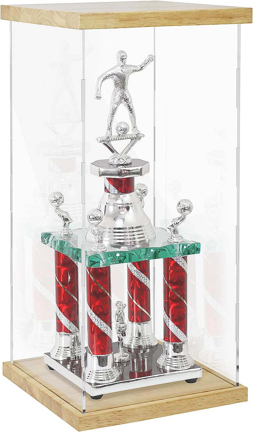 Wooden Base Acrylic Dustproof Display Case