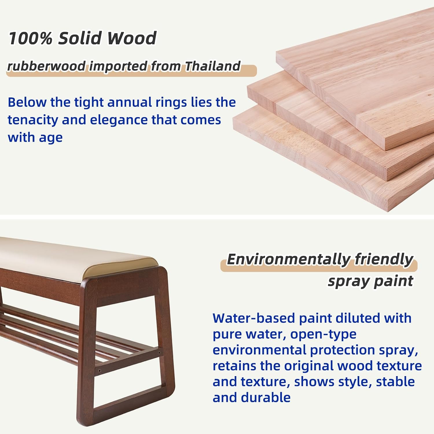 Aibiju 2-Tier Flip-Top Wood Shoe Bench
