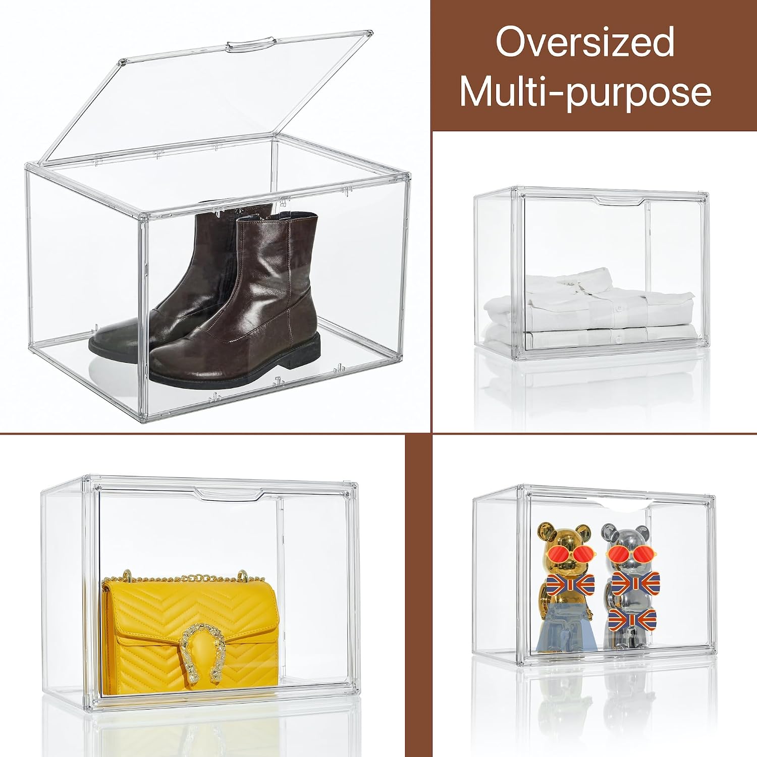 Magnetic Door Large Acrylic Shoe Storage Box