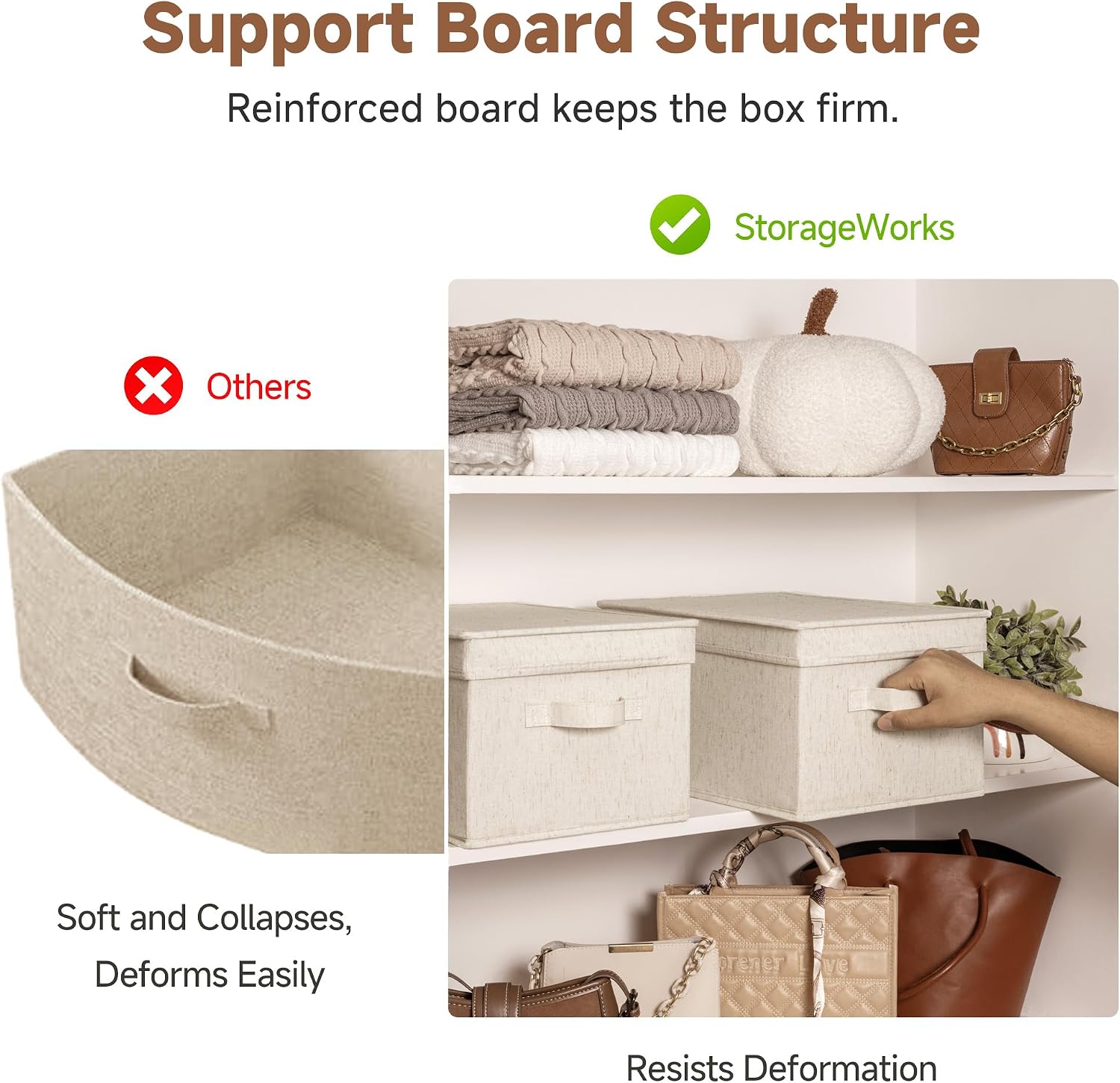 StorageWorks Lidded Fabric Bins 3-Pack