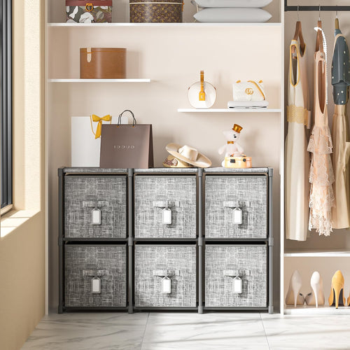 6 Bins Modular Cube Organizer