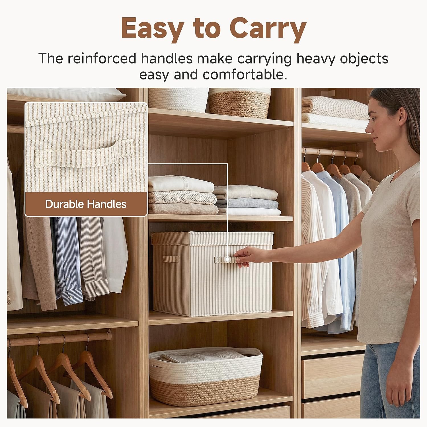 StorageWorks Lidded Fabric Bins 2-Pack