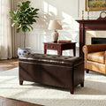 Joveco Tufted Faux Leather Ottoman Bench