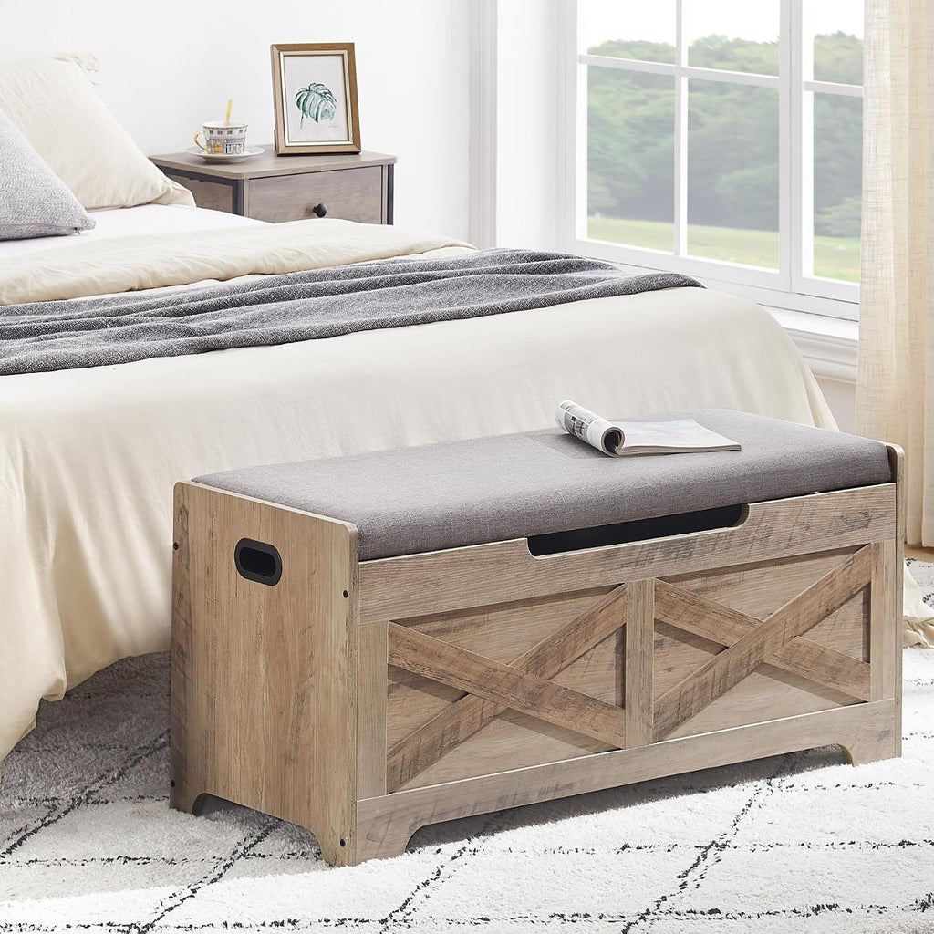 Barn Style Lift Top Storage Bench