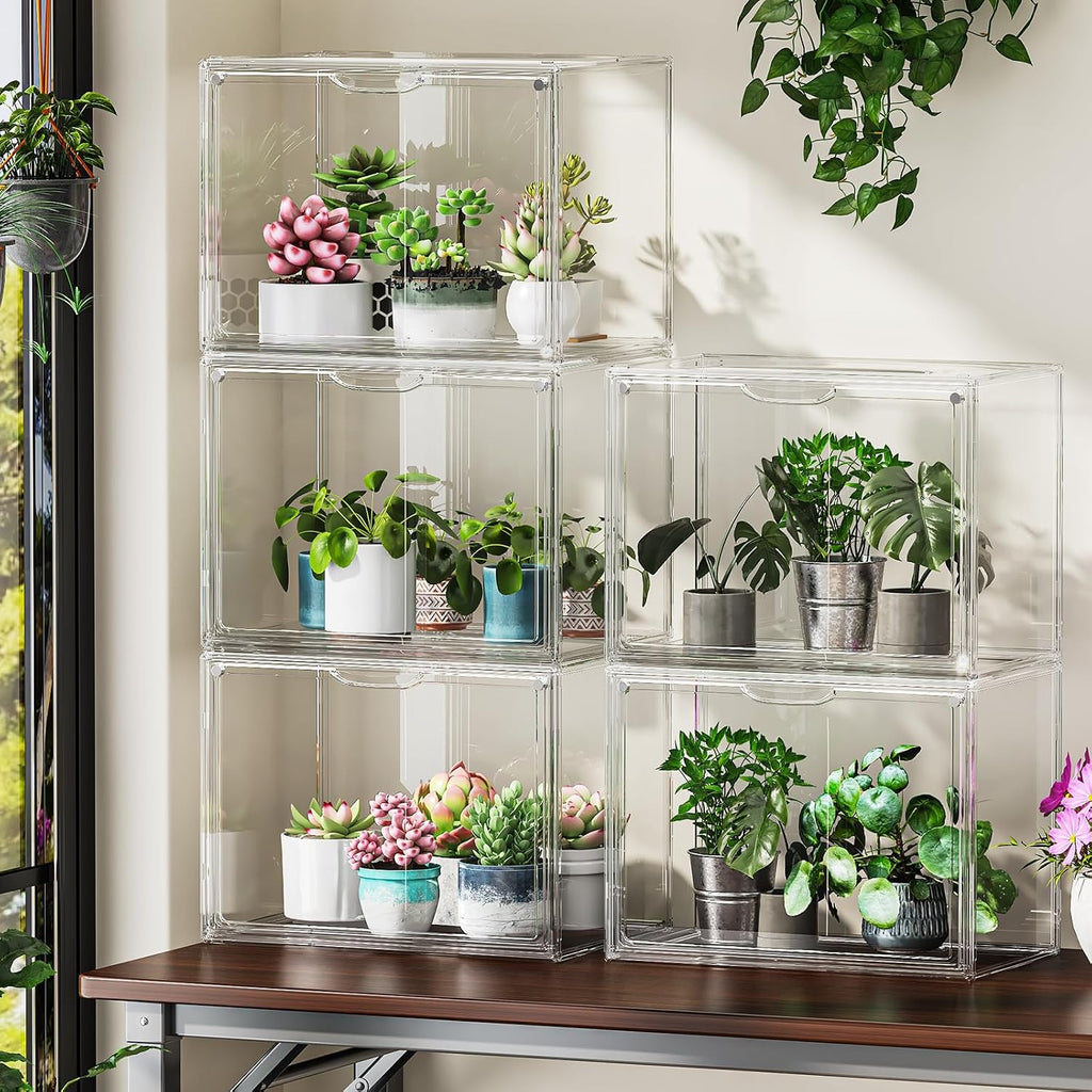Magnetic Lid Stackable Acrylic Storage Box