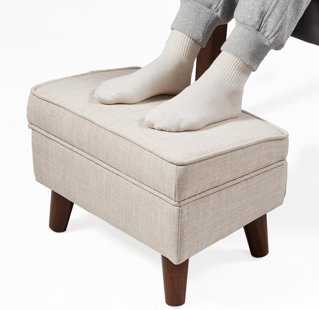 Legged Adjustable Lid Ottoman
