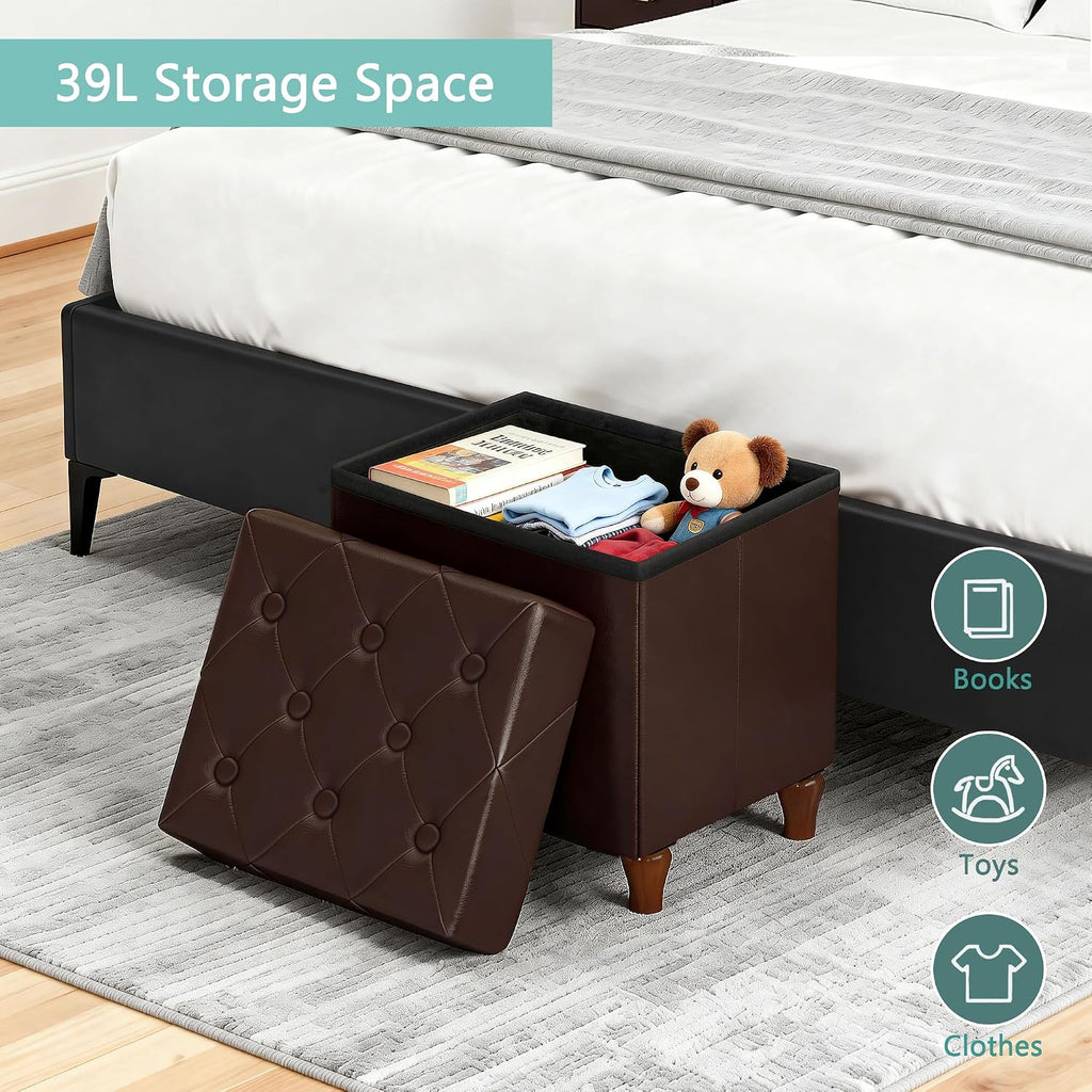 Folding Storage Ottoman Cube