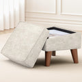 Legged Adjustable Lid Ottoman
