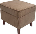 Adjustable Lid Storage Ottoman