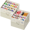 2 Pack Foldable Shoe Organizer Bins