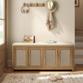 Boho Cushioned Shoe Storage Bench