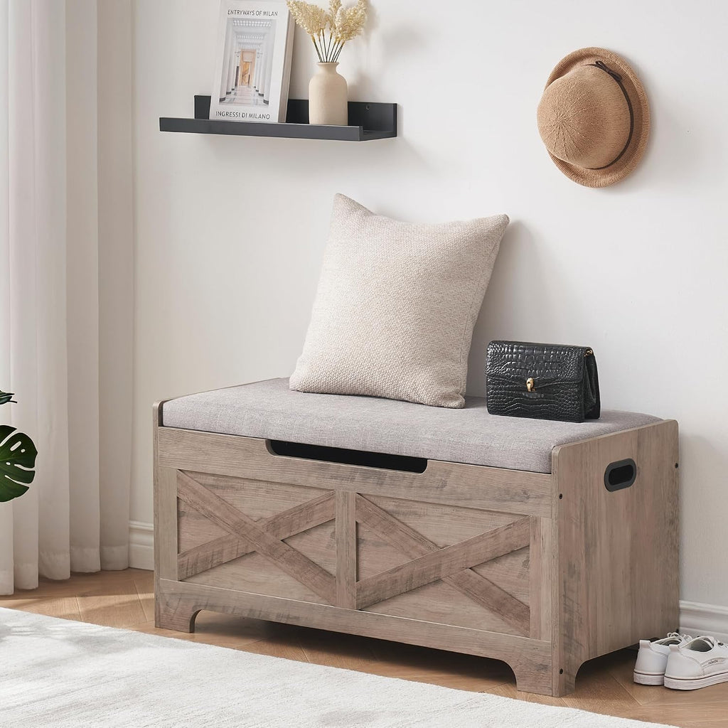 Barn Style Lift Top Storage Bench