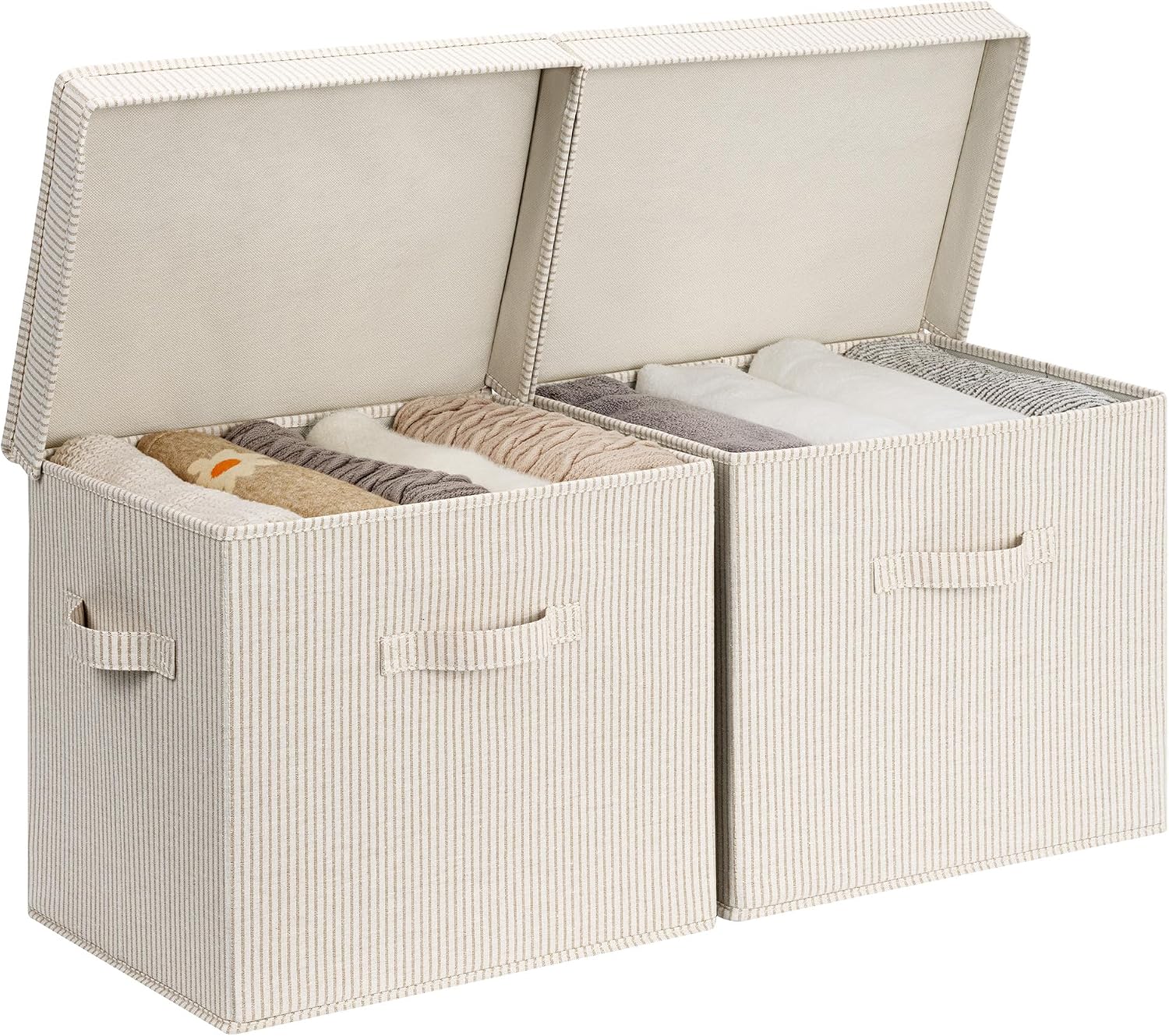 StorageWorks Lidded Fabric Bins 2-Pack