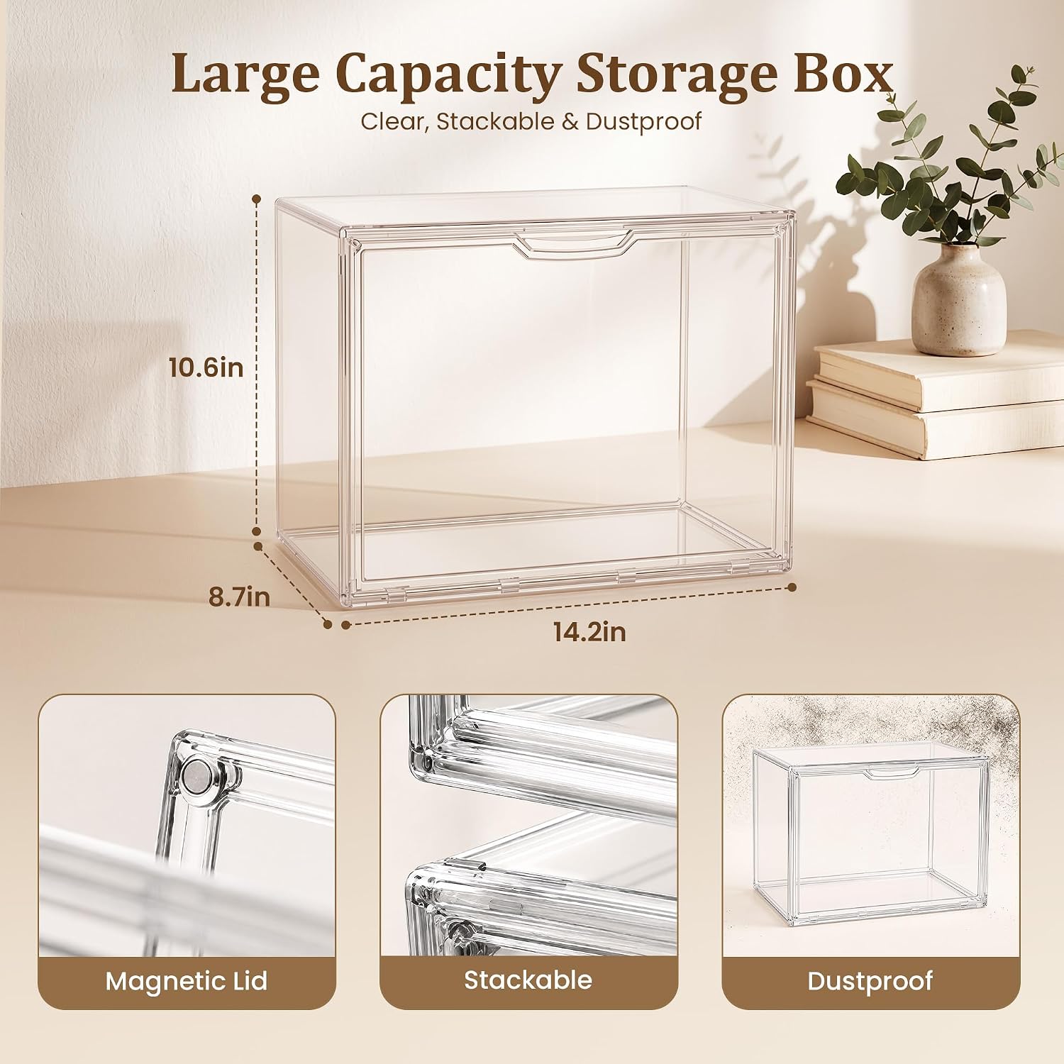 Magnetic Door XX-Large Acrylic Display Box
