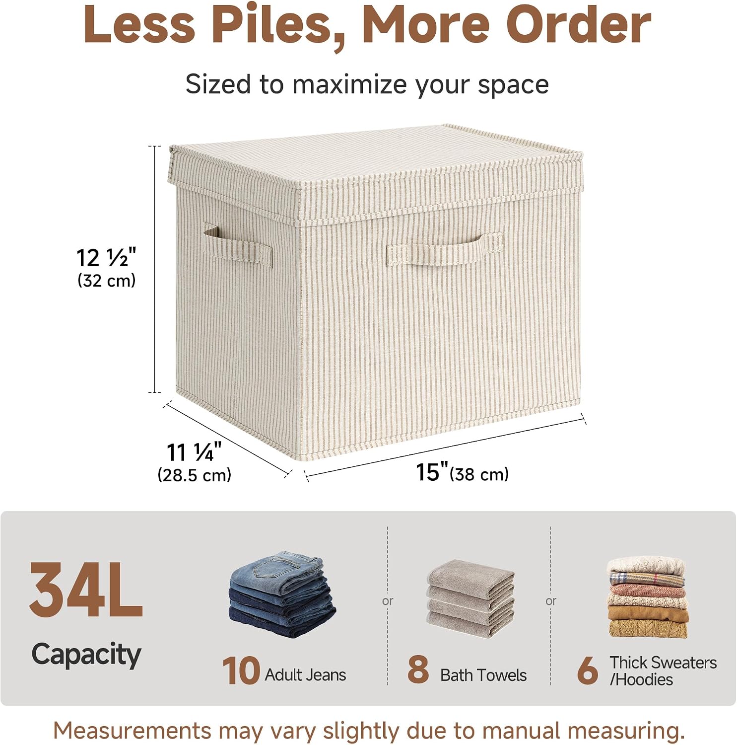 StorageWorks Lidded Fabric Bins 2-Pack