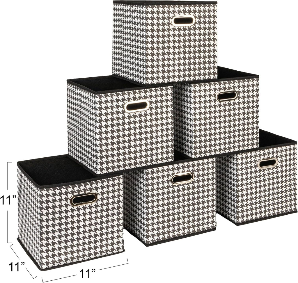 Household Essentials 6 Pack Foldable Fabric Cubes