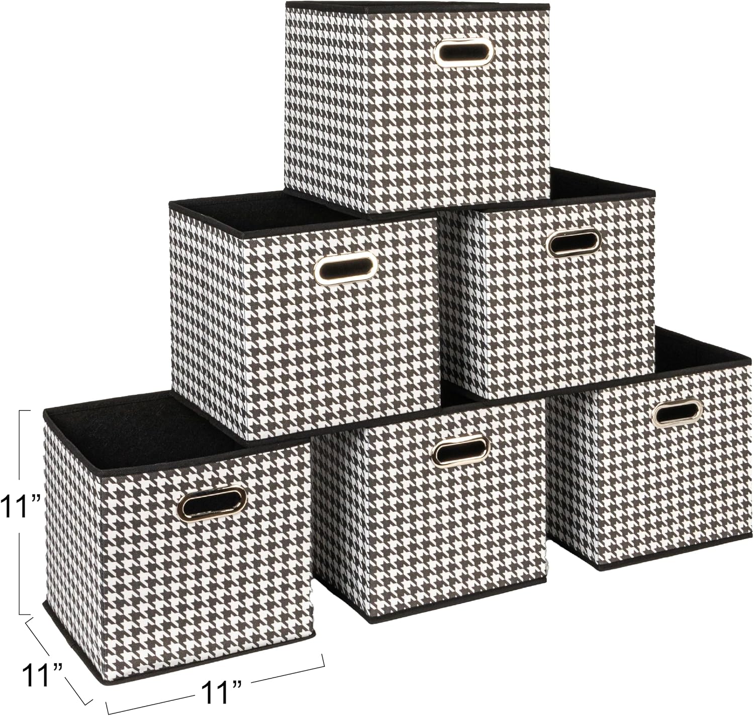 Household Essentials 6 Pack Foldable Fabric Cubes